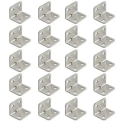 20Pcs Angle Iron Board Table, Chair, Cabinet, Wardrobe, Fixed Connector, 90-Degree Angle Iron Plate Bracket